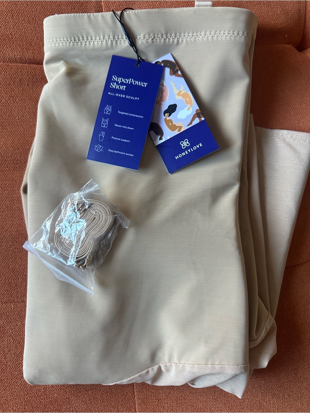 NWT Honeylove SuperPower Short Shapewear Sand Beige Size 3X